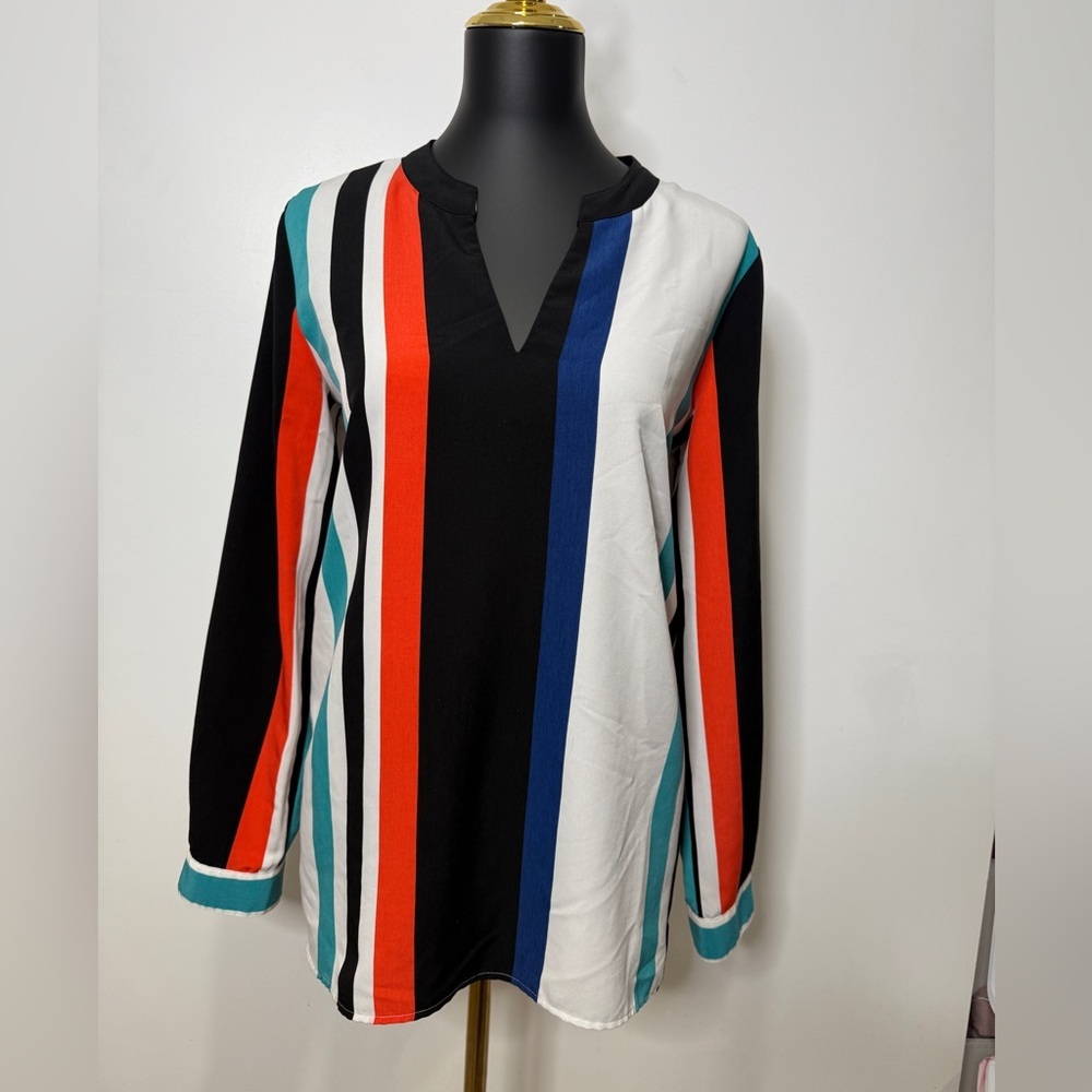Vince Camuto Multicolor Striped‎ Women’s Top